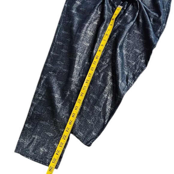 Free People Womens Metallic Sparkle Linen Blend Pull On Pants, Blue,Size M - Picture 5 of 8